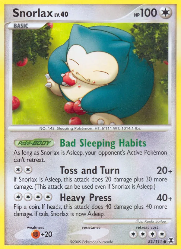 Snorlax - Rising Rivals Pokemon Card