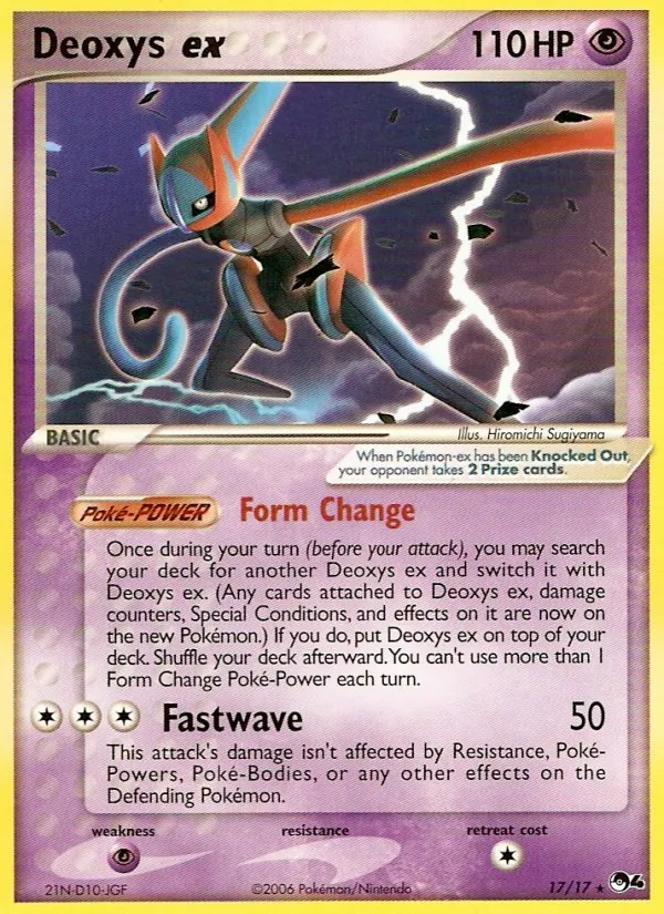 Deoxys ex - POP Series 4 Pokemon Card