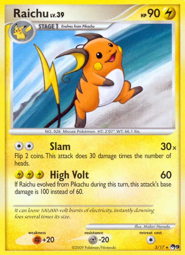 Raichu - POP Series 9 Pokemon Card