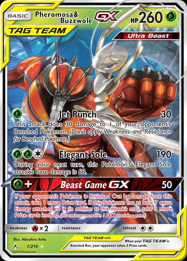 Pheromosa & Buzzwole GX - Unbroken Bonds Pokemon Card