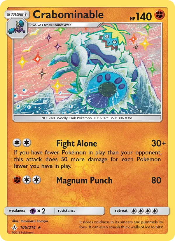 Crabominable - Unbroken Bonds Pokemon Card