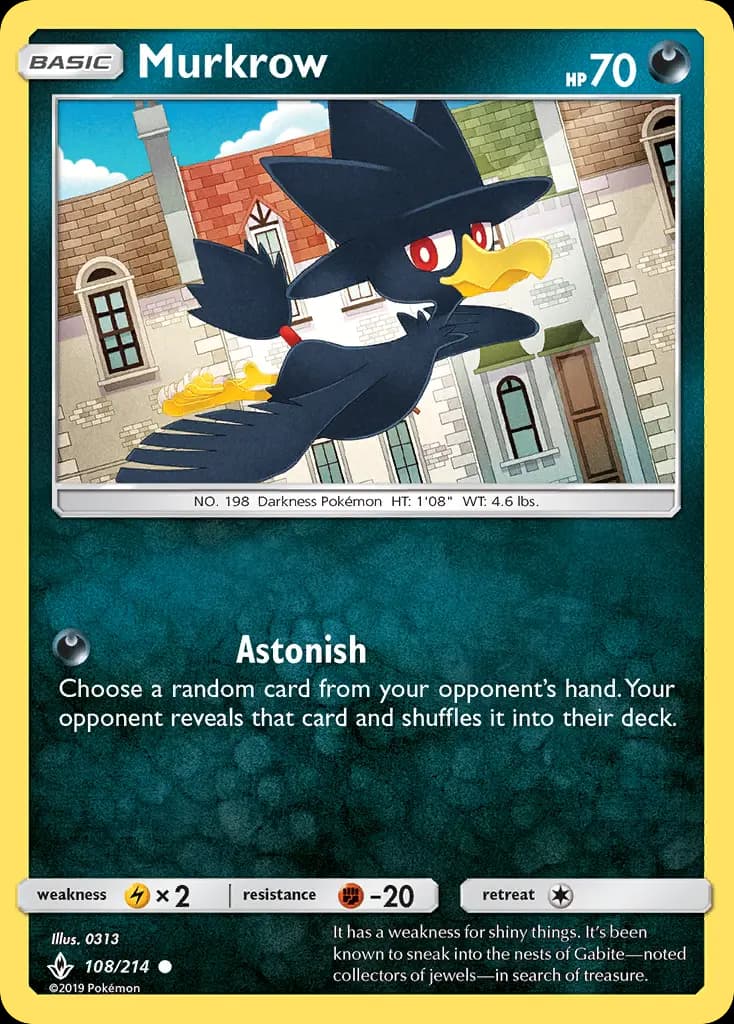 Murkrow - Unbroken Bonds Pokemon Card