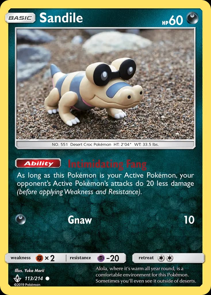 Sandile - Unbroken Bonds Pokemon Card