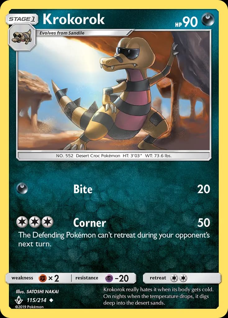 Krokorok - Unbroken Bonds Pokemon Card