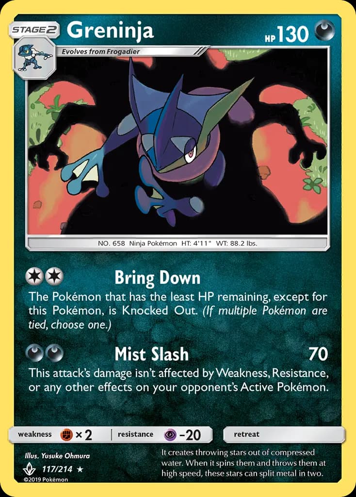 Greninja - Unbroken Bonds Pokemon Card