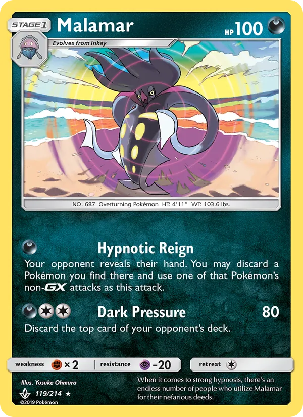 Malamar - Unbroken Bonds Pokemon Card
