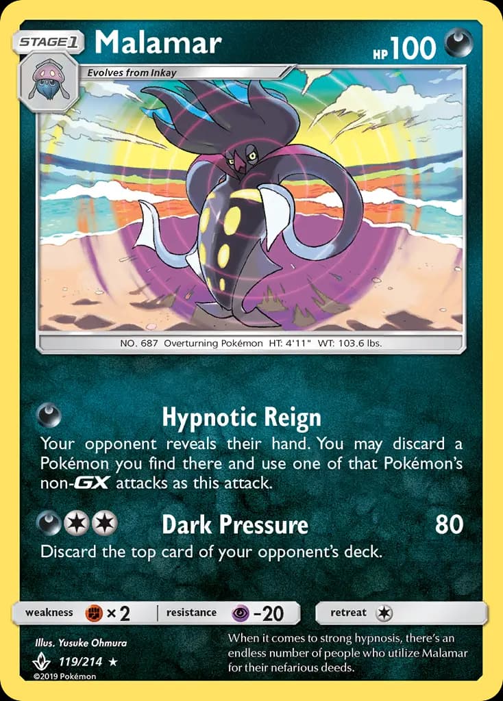 Malamar - Unbroken Bonds Pokemon Card