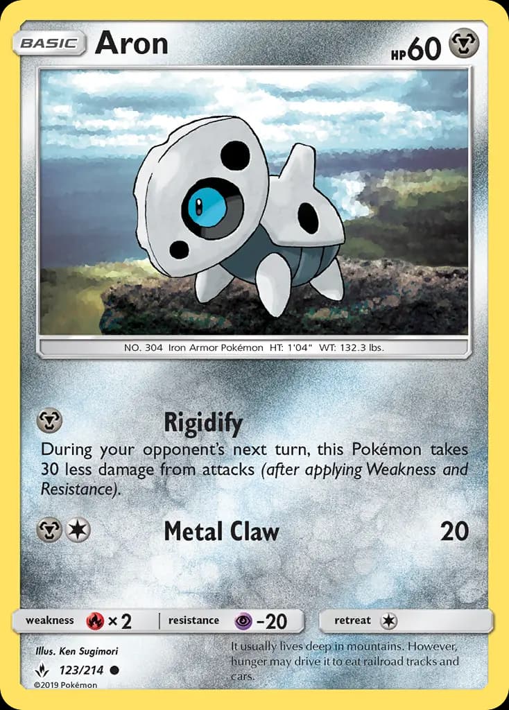 Aron - Unbroken Bonds Pokemon Card