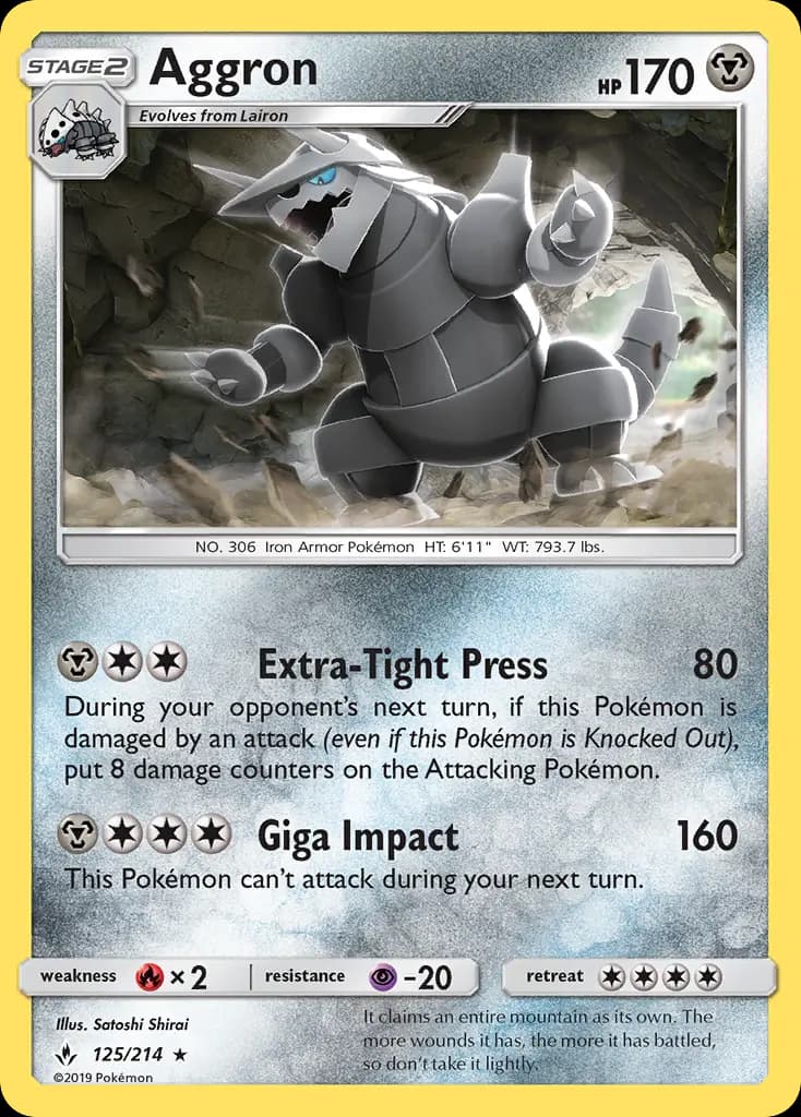 Aggron - Unbroken Bonds Pokemon Card