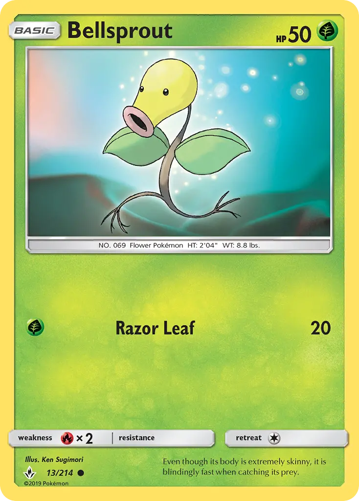 Bellsprout - Unbroken Bonds Pokemon Card