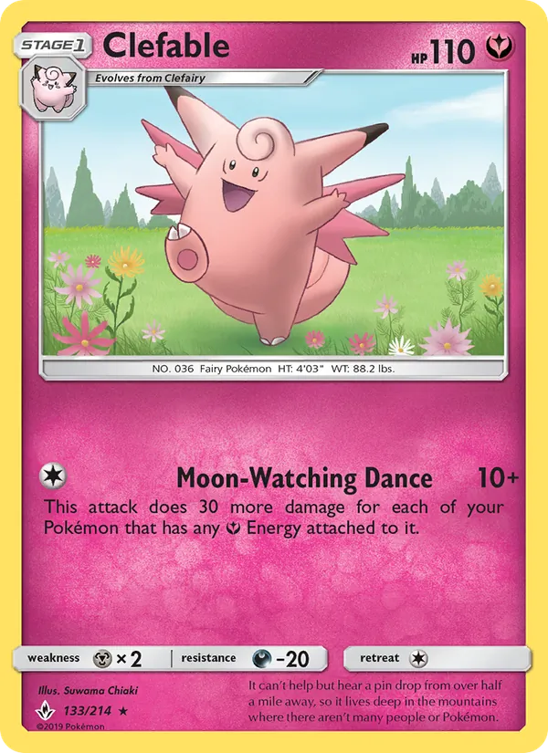 Clefable - Unbroken Bonds Pokemon Card