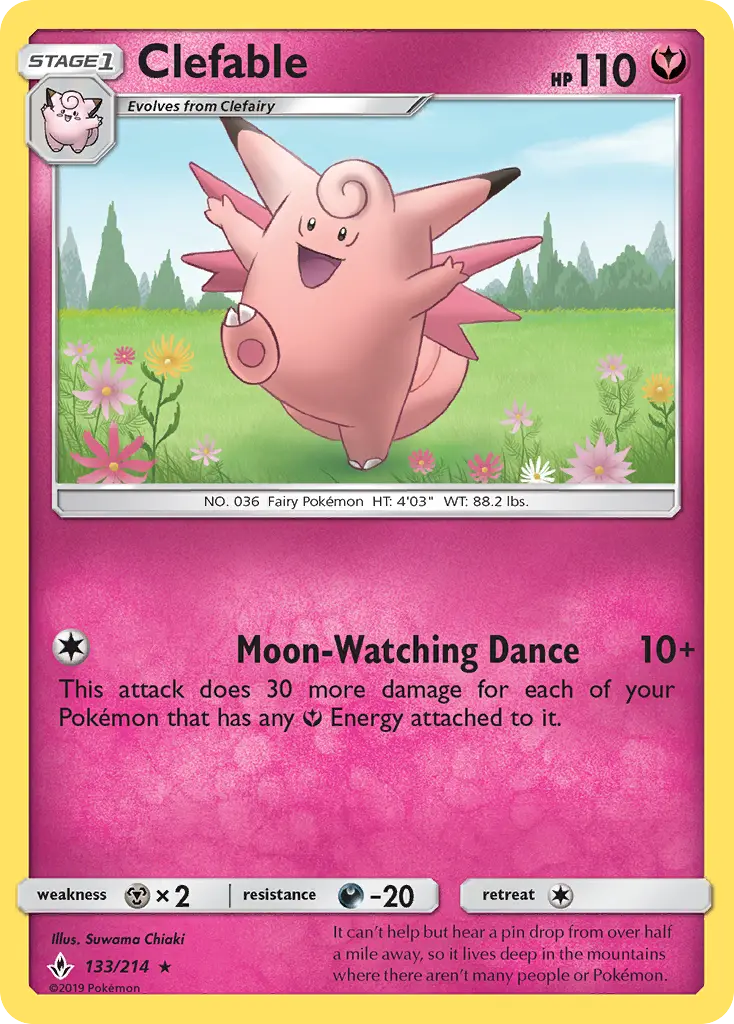 Clefable - Unbroken Bonds Pokemon Card