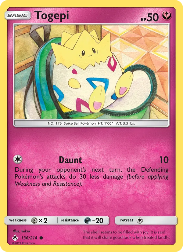 Togepi - Unbroken Bonds Pokemon Card