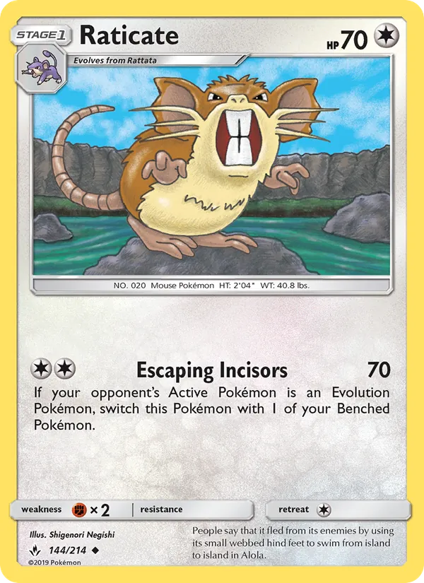 Raticate - Unbroken Bonds Pokemon Card