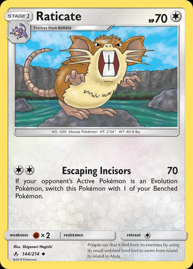 Raticate - Unbroken Bonds Pokemon Card