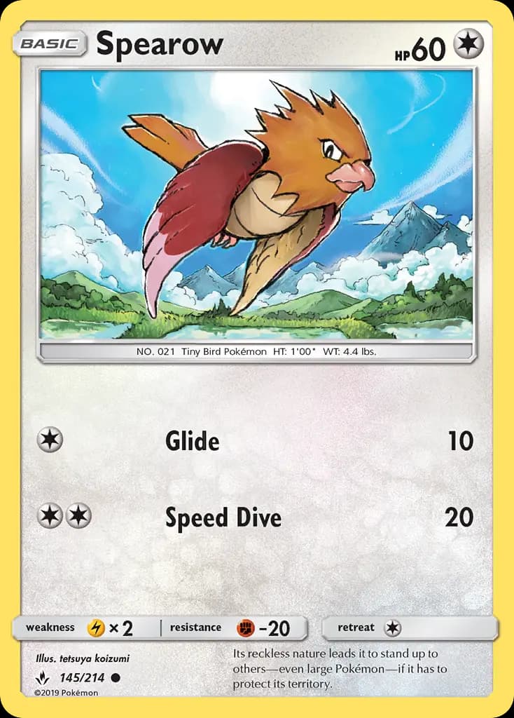 Spearow - Unbroken Bonds Pokemon Card