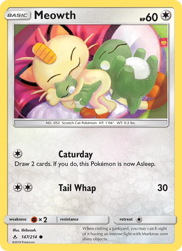Meowth - Unbroken Bonds Pokemon Card
