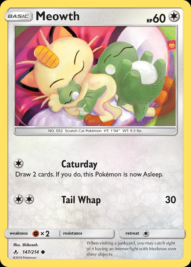 Meowth - Unbroken Bonds Pokemon Card