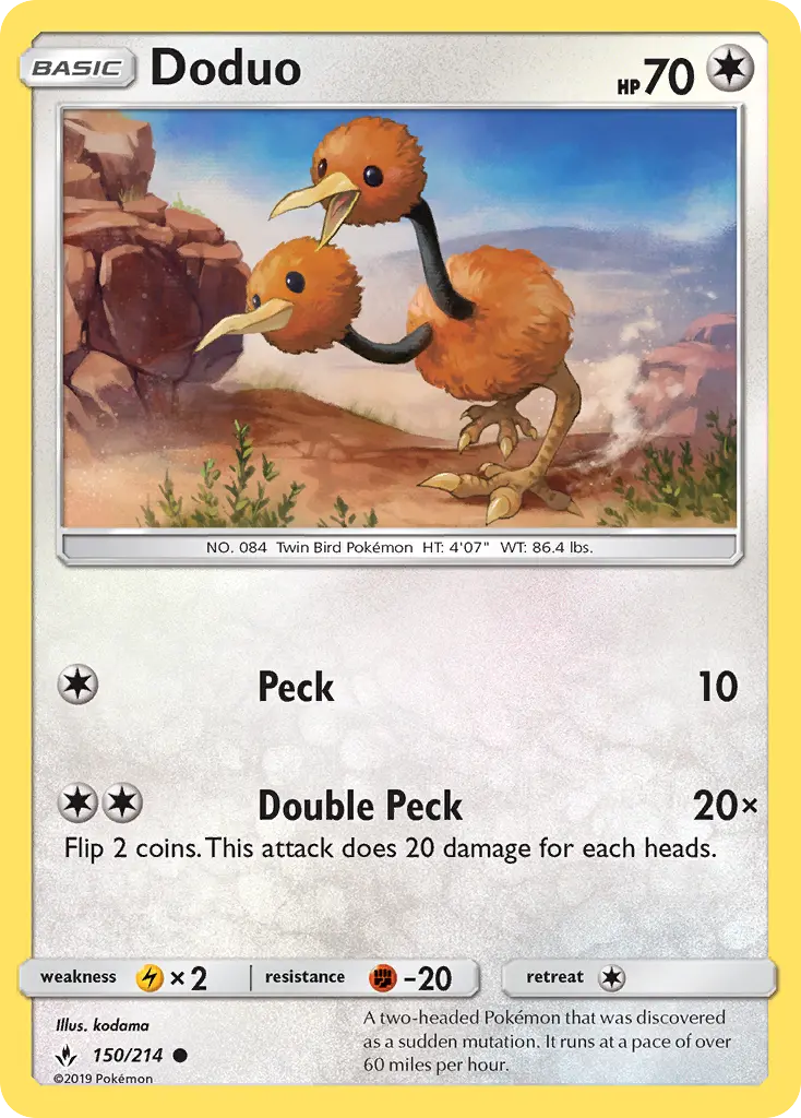 Doduo - Unbroken Bonds Pokemon Card