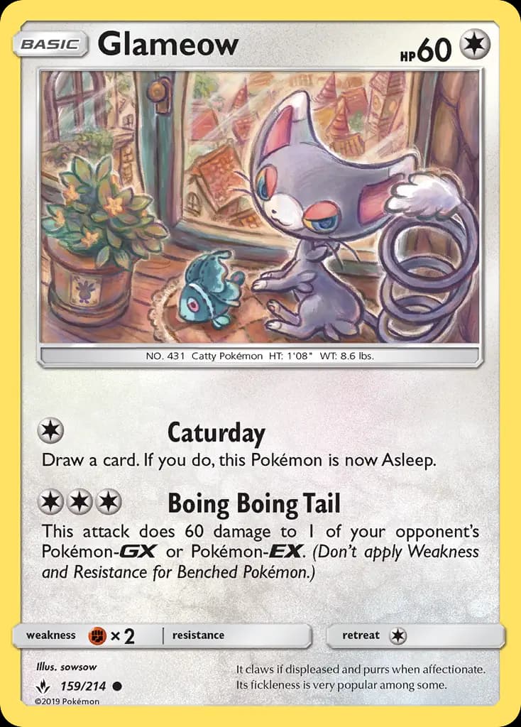 Glameow - Unbroken Bonds Pokemon Card