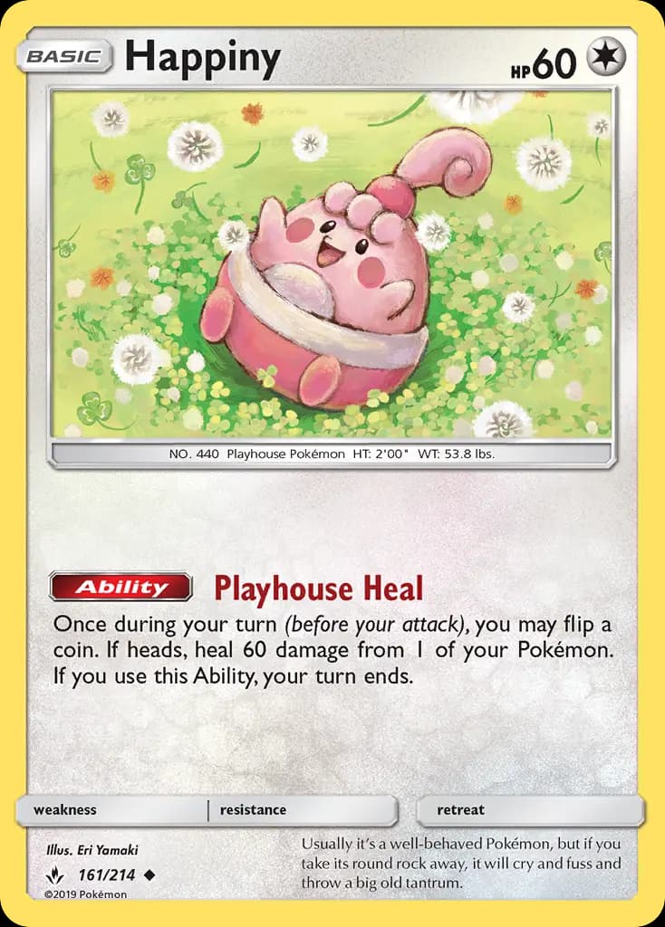 Happiny - Unbroken Bonds Pokemon Card