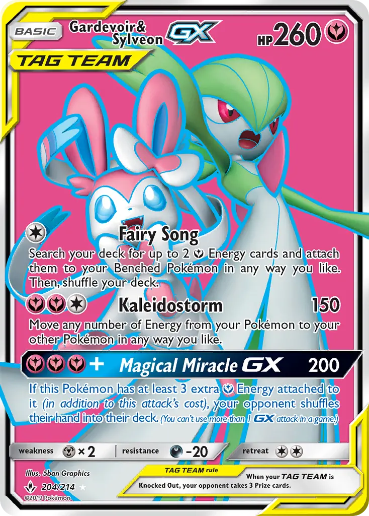 Gardevoir & Sylveon GX - Unbroken Bonds Pokemon Card