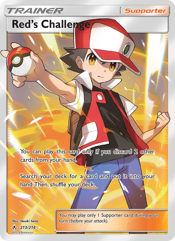 Red’s Challenge - Unbroken Bonds Pokemon Card