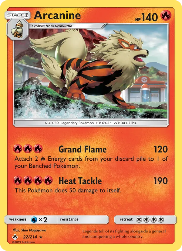 Arcanine - Unbroken Bonds Pokemon Card