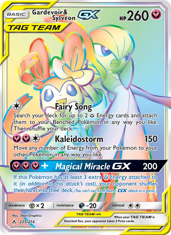 Gardevoir & Sylveon GX - Unbroken Bonds Pokemon Card