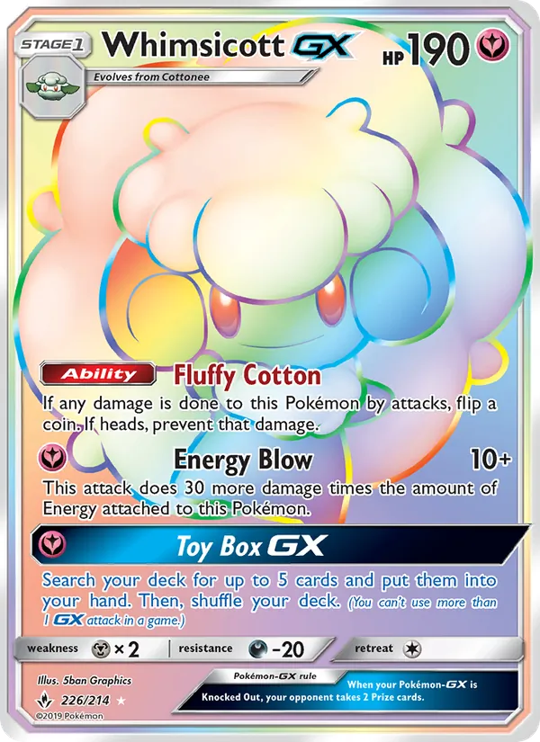 Whimsicott GX - Unbroken Bonds Pokemon Card