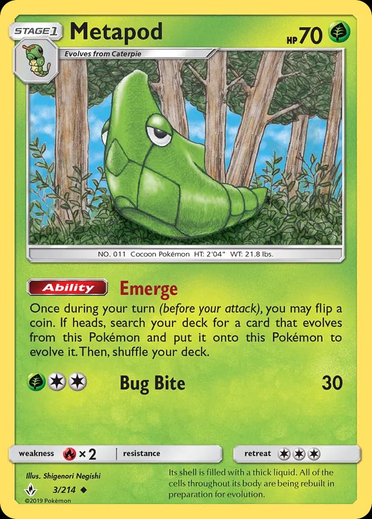 Metapod - Unbroken Bonds Pokemon Card