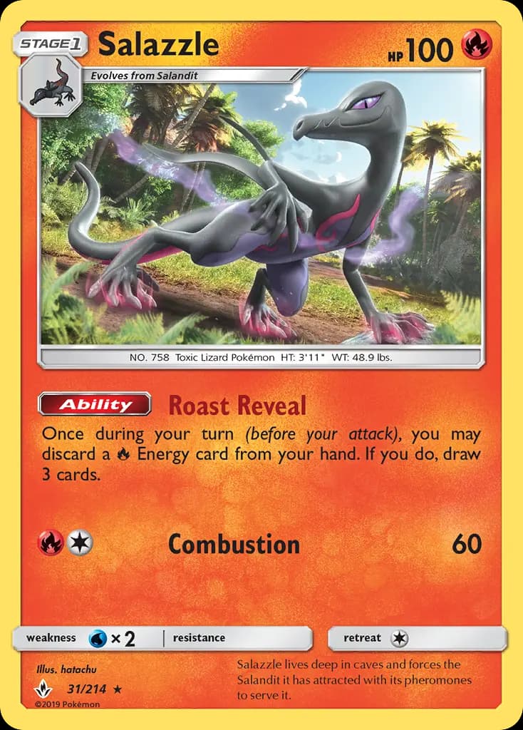 Salazzle - Unbroken Bonds Pokemon Card