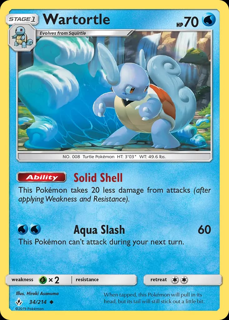 Wartortle - Unbroken Bonds Pokemon Card