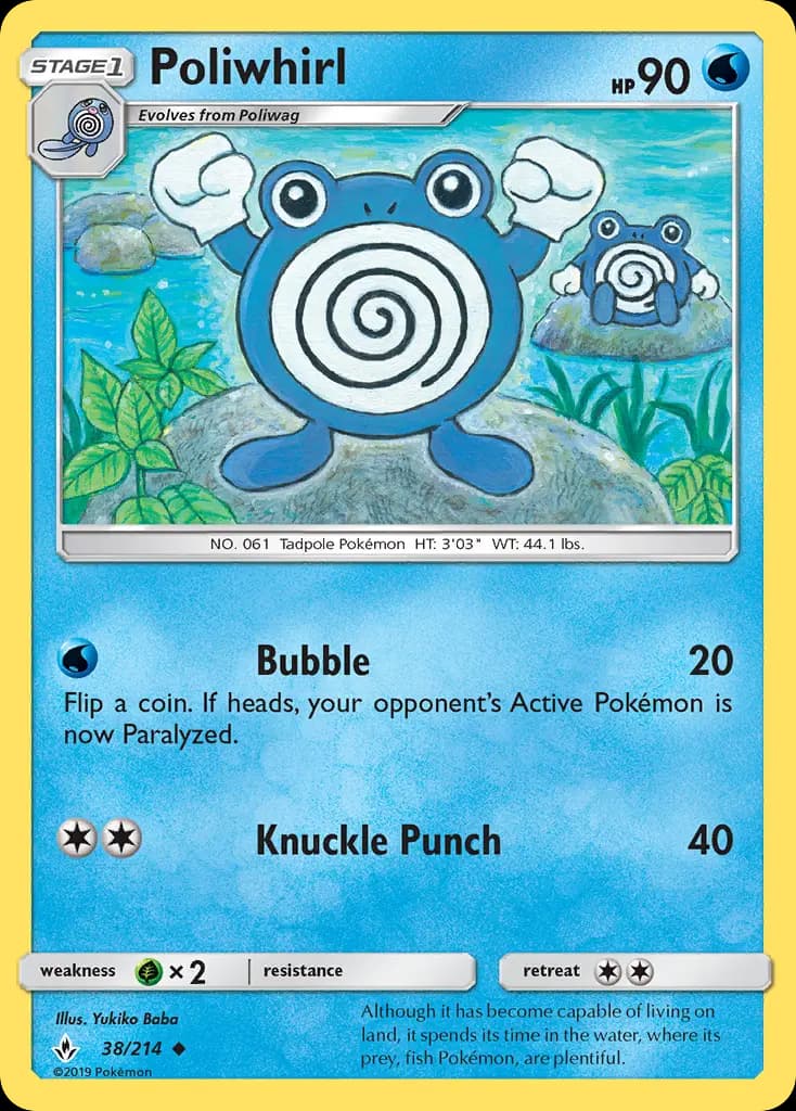 Poliwhirl - Unbroken Bonds Pokemon Card