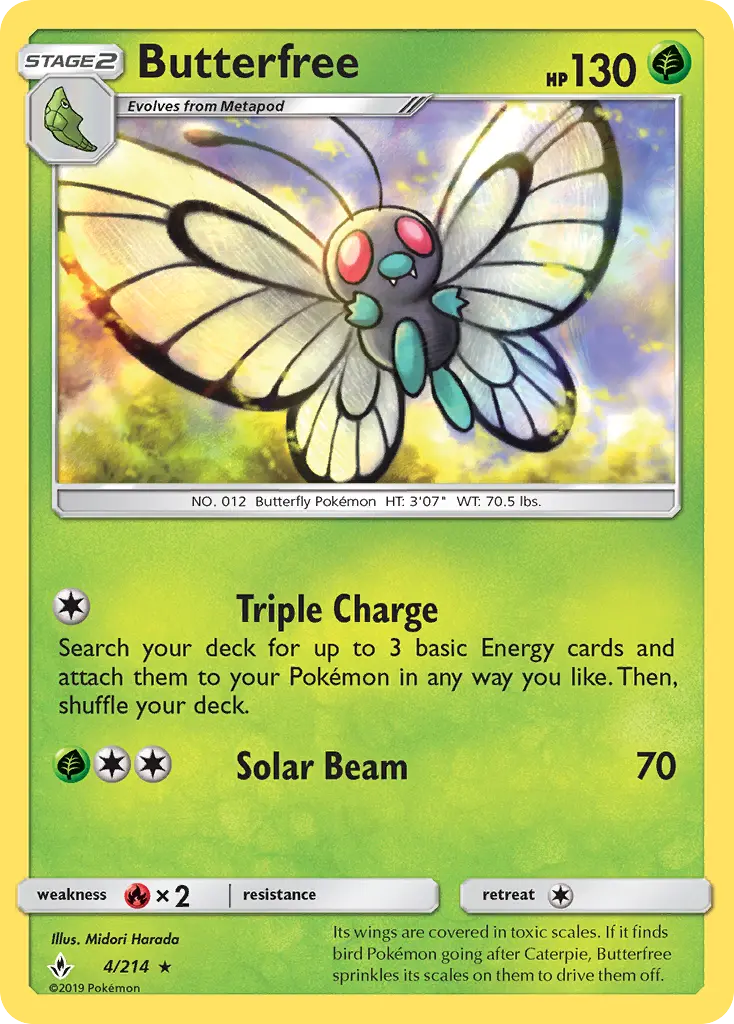 Butterfree - Unbroken Bonds Pokemon Card