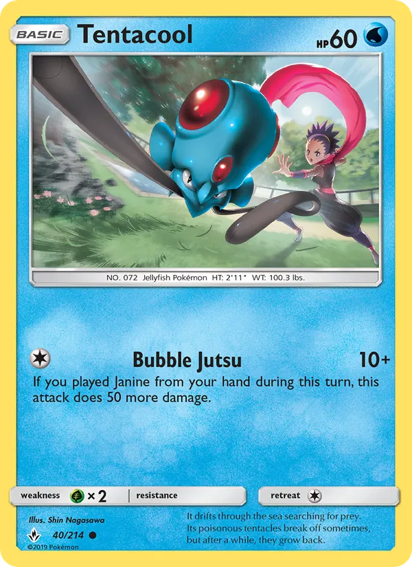 Tentacool - Unbroken Bonds Pokemon Card