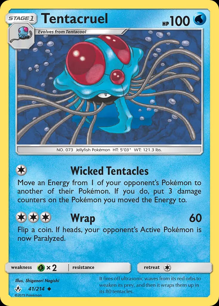 Tentacruel - Unbroken Bonds Pokemon Card