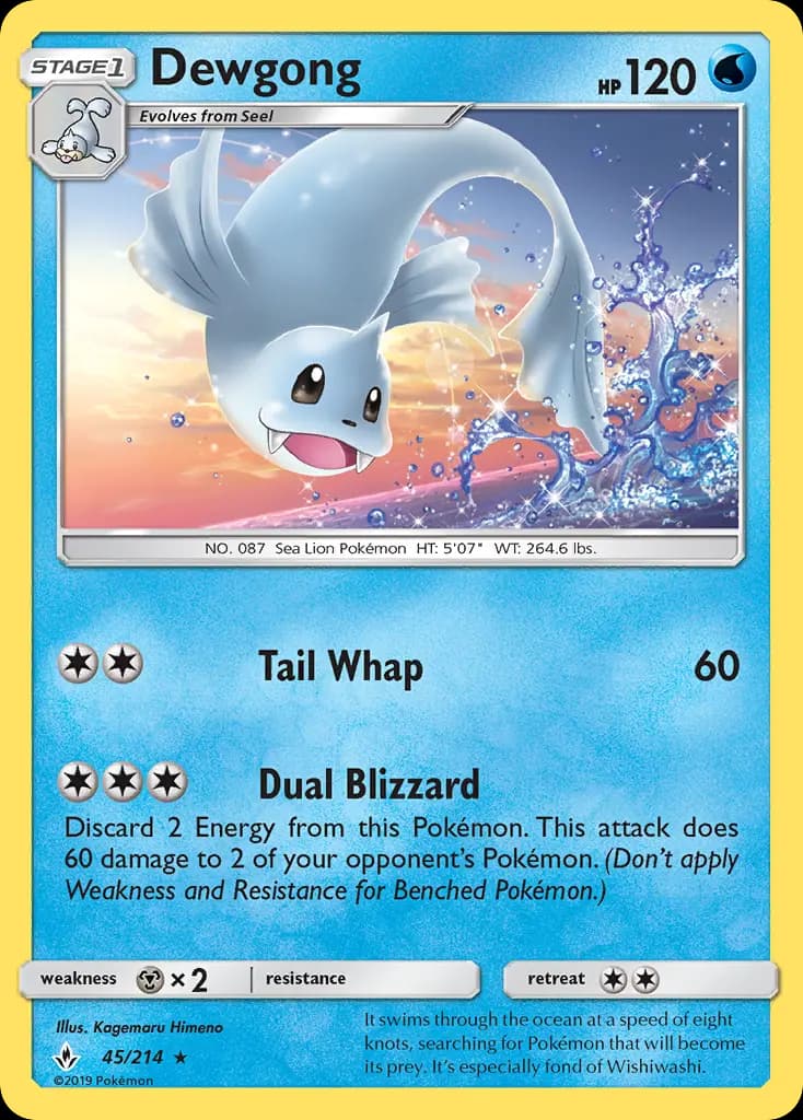 Dewgong - Unbroken Bonds Pokemon Card