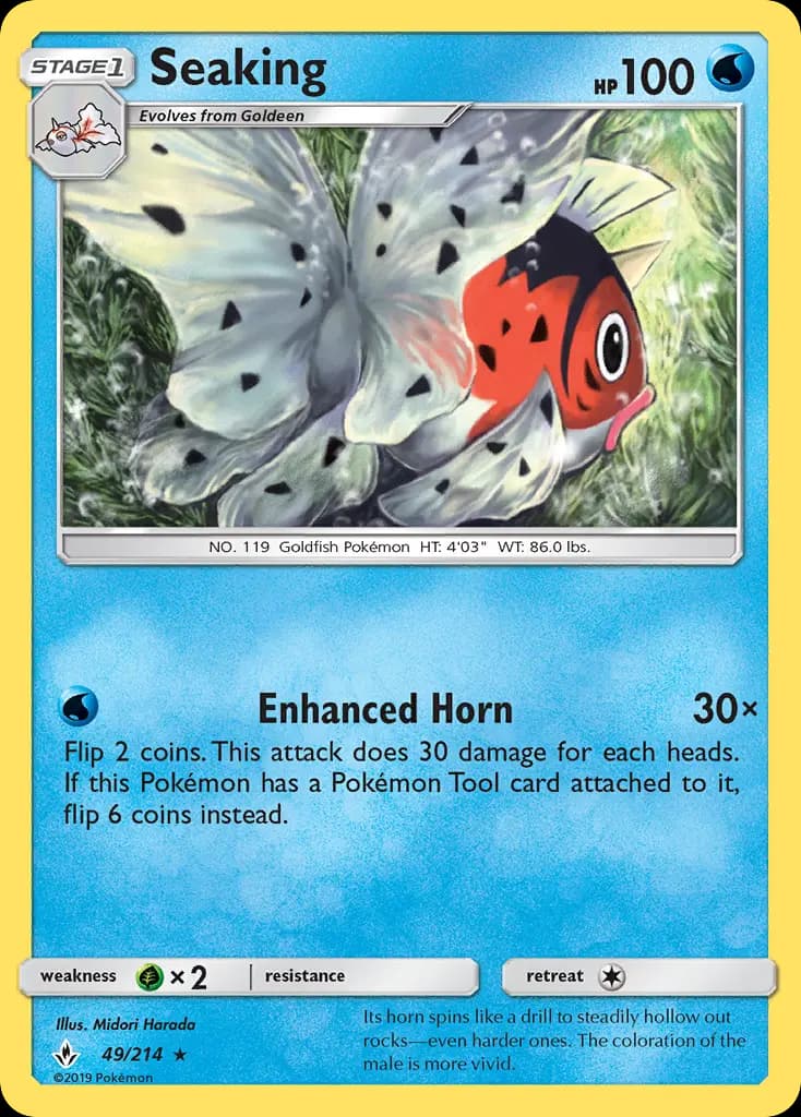 Seaking - Unbroken Bonds Pokemon Card