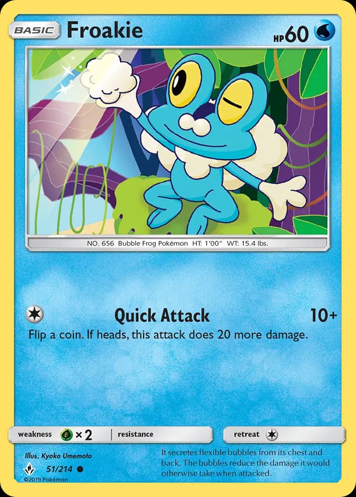 Froakie - Unbroken Bonds Pokemon Card