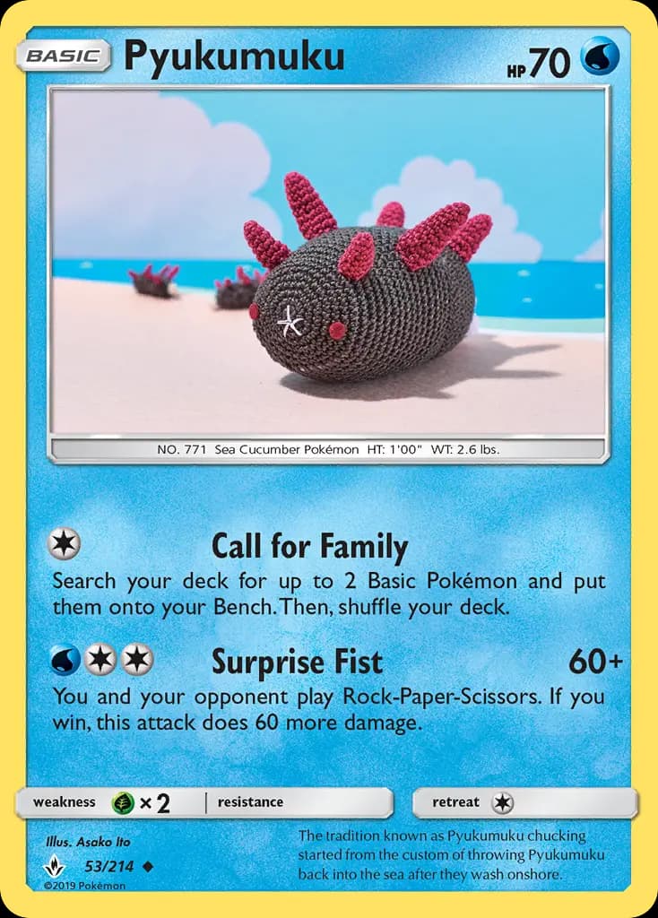 Pyukumuku - Unbroken Bonds Pokemon Card