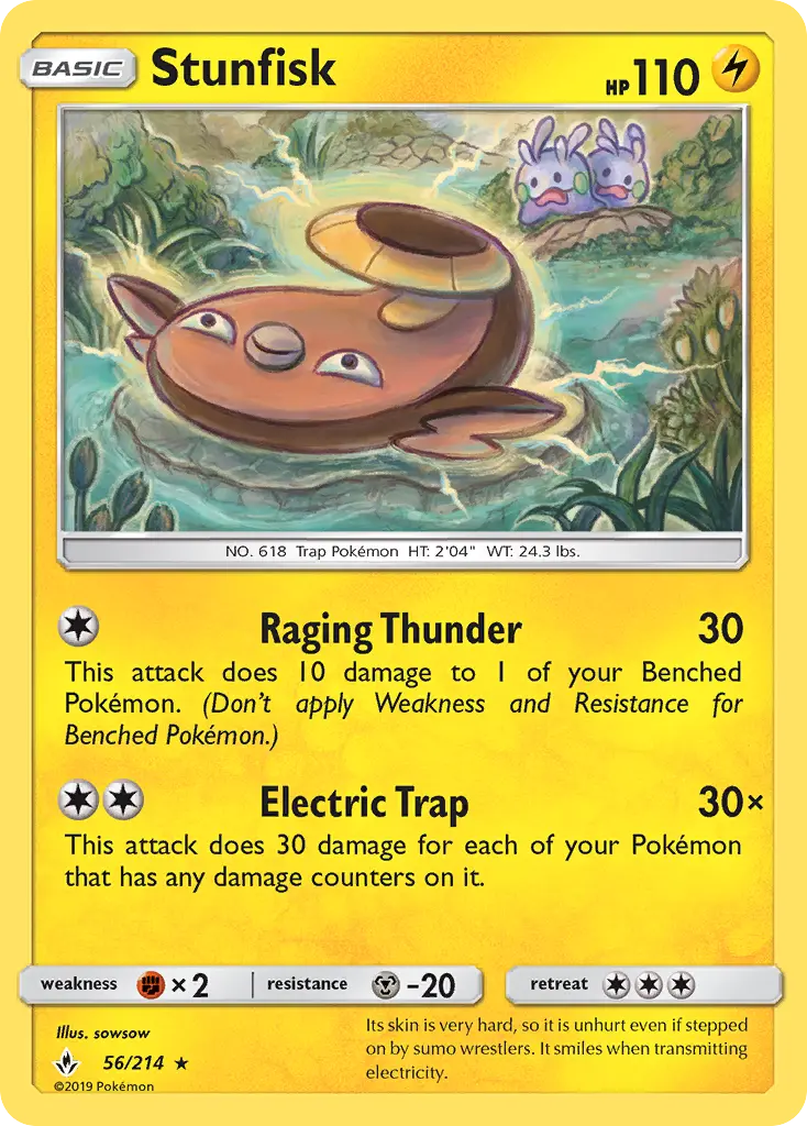 Stunfisk - Unbroken Bonds Pokemon Card