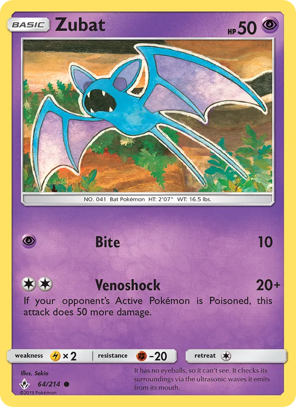 Zubat - Unbroken Bonds Pokemon Card