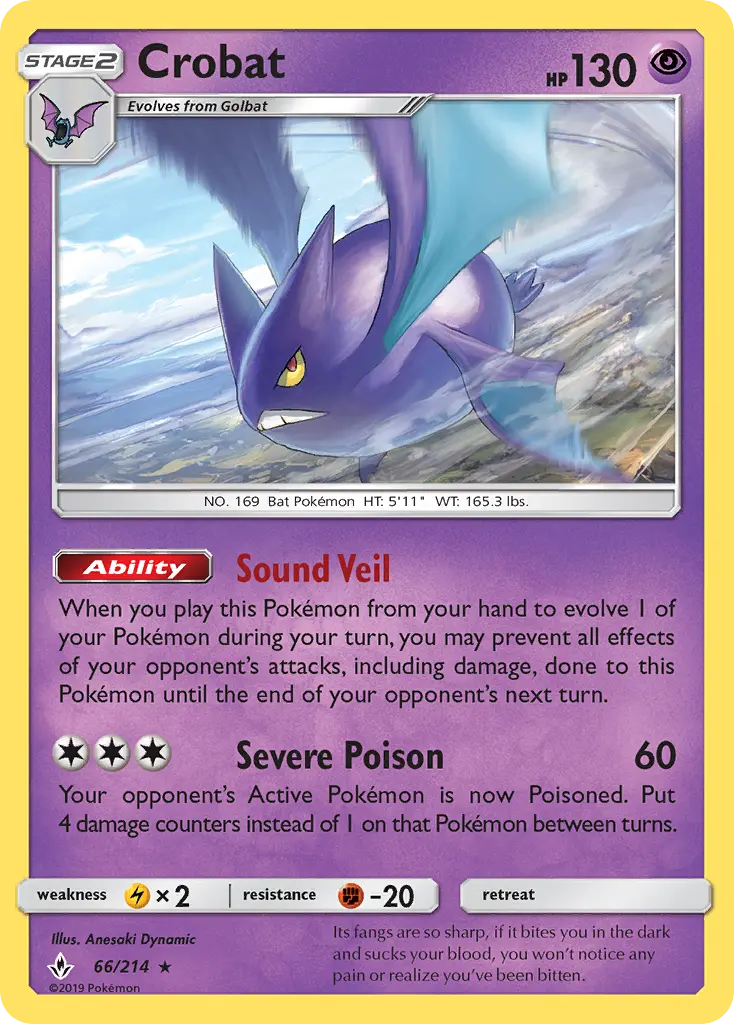Crobat - Unbroken Bonds Pokemon Card