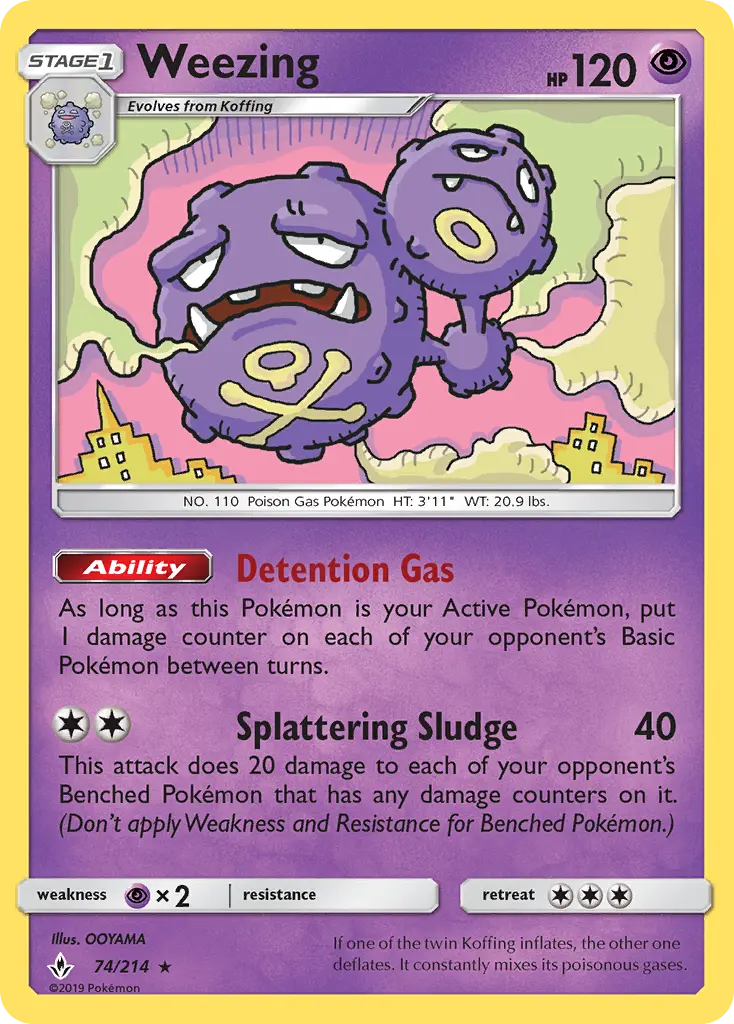 Weezing - Unbroken Bonds Pokemon Card