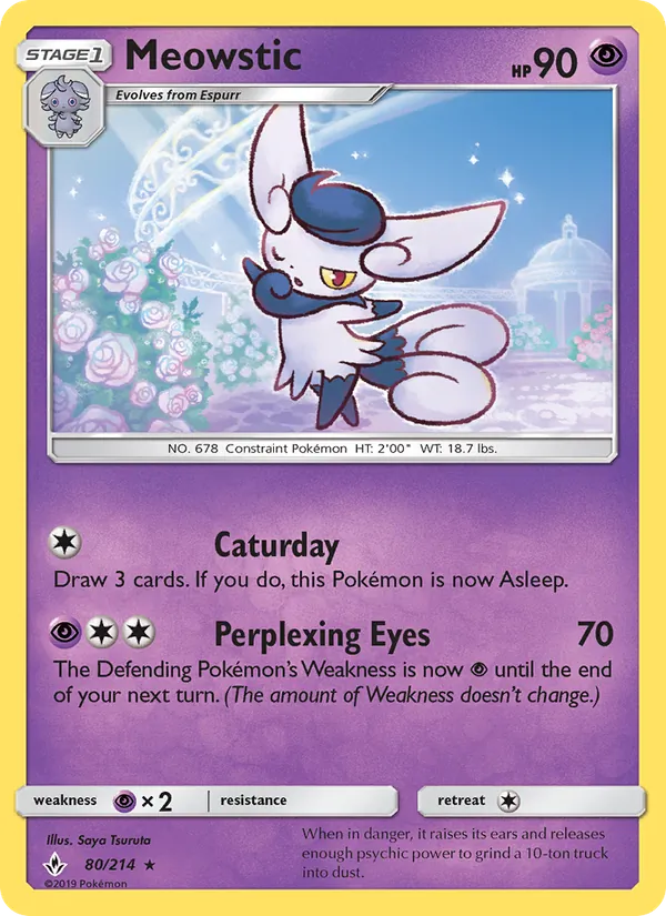 Meowstic - Unbroken Bonds Pokemon Card