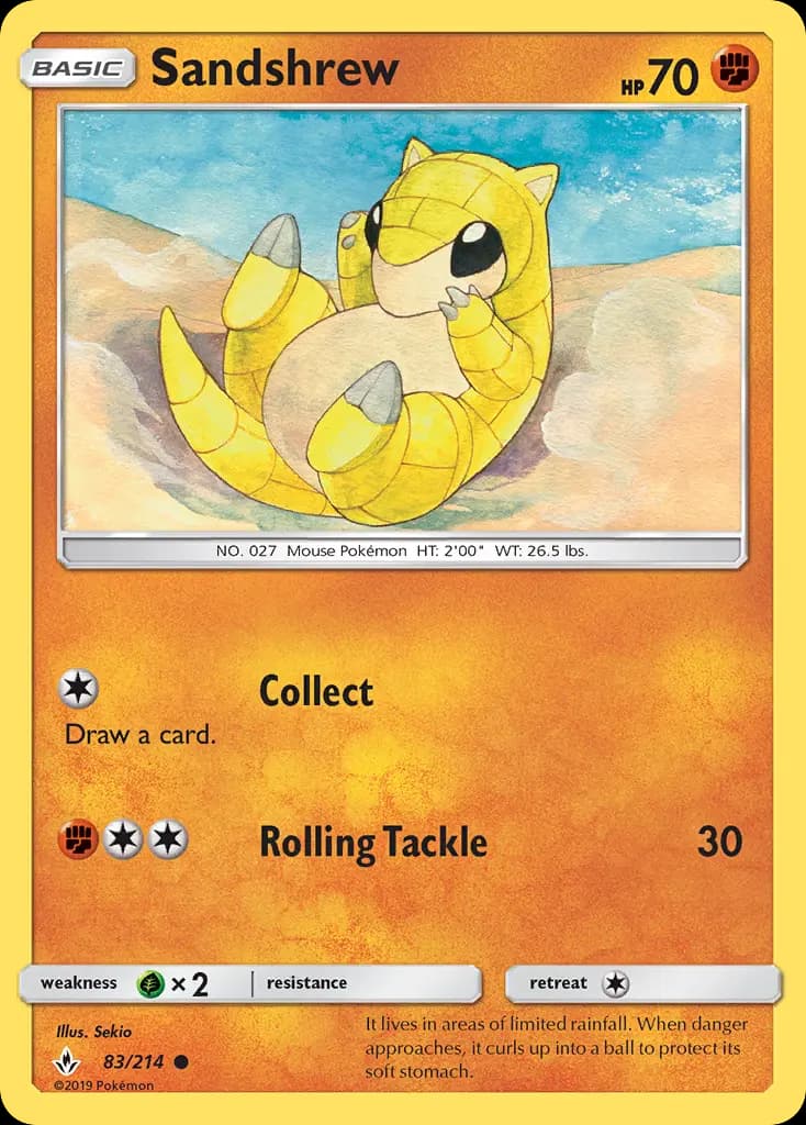 Sandshrew - Unbroken Bonds Pokemon Card