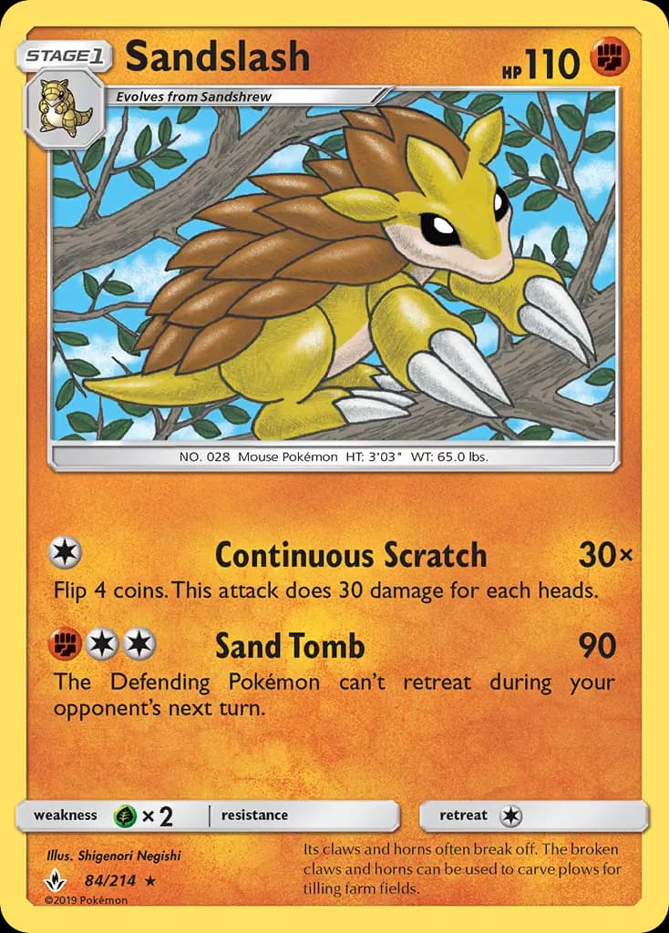 Sandslash - Unbroken Bonds Pokemon Card