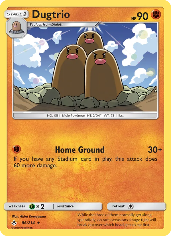 Dugtrio - Unbroken Bonds Pokemon Card