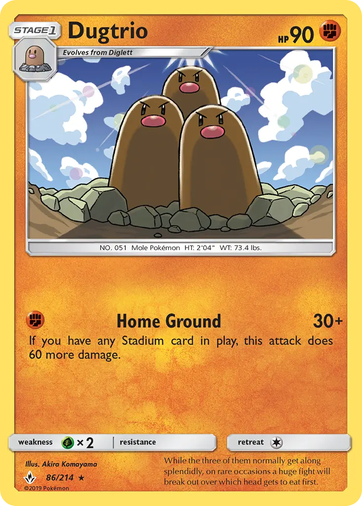 Dugtrio - Unbroken Bonds Pokemon Card